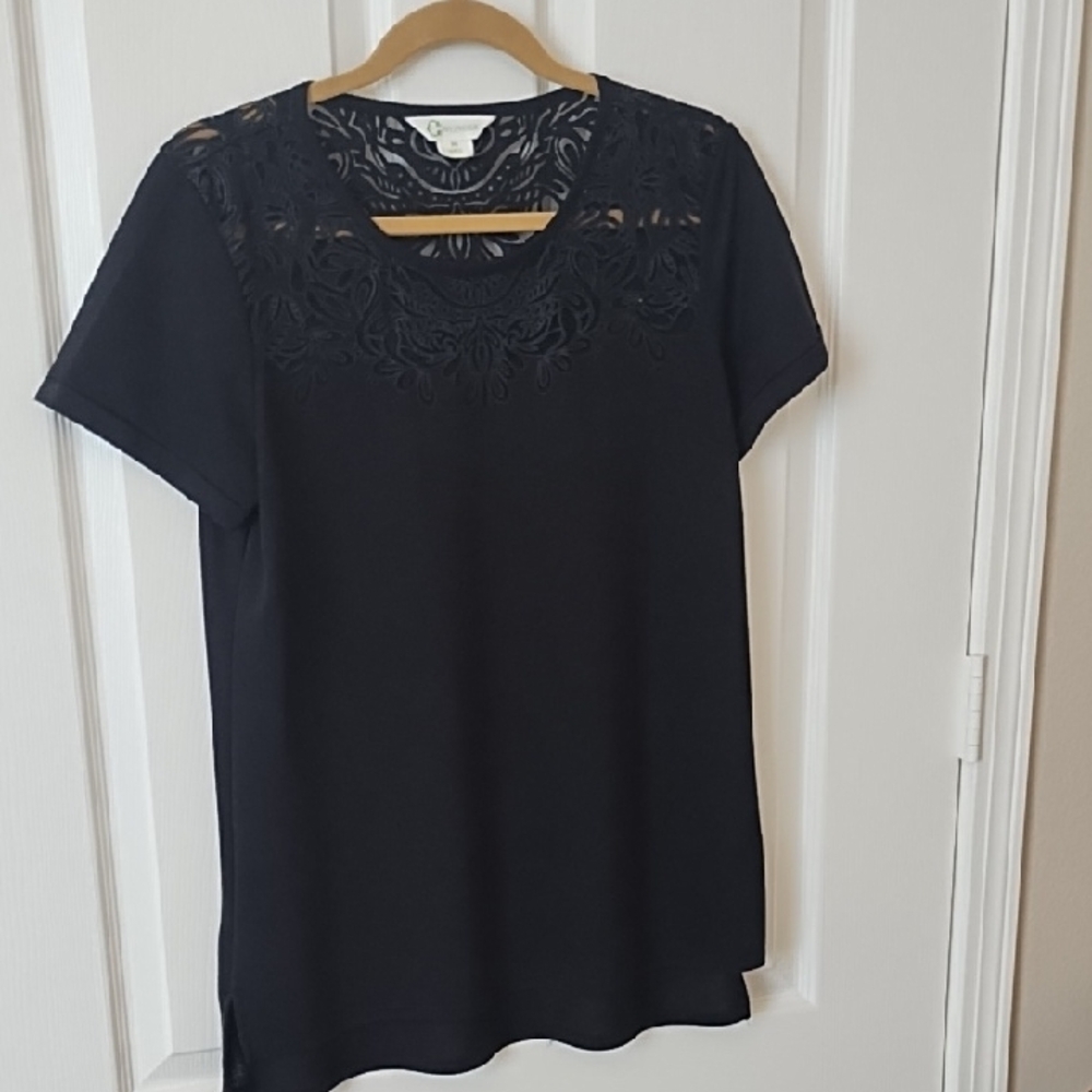 C. Wonder Black Women's Blouse with Lace Accents
